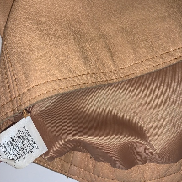 GAP Y2K Golden Tan Leather Jacket - Women’s Size XS - Picture 11 of 11